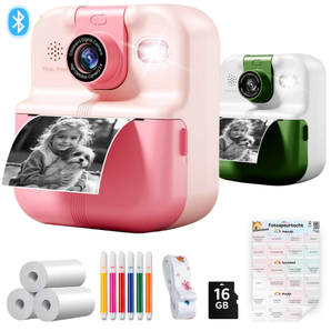 Kids' camera with photo printer & photo scavenger hunt